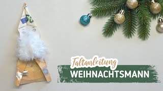 WEIHNACHTSMANN aus Geld falten, schnell und einfach Nikolaus als Geldgeschenk zu Weihnachten