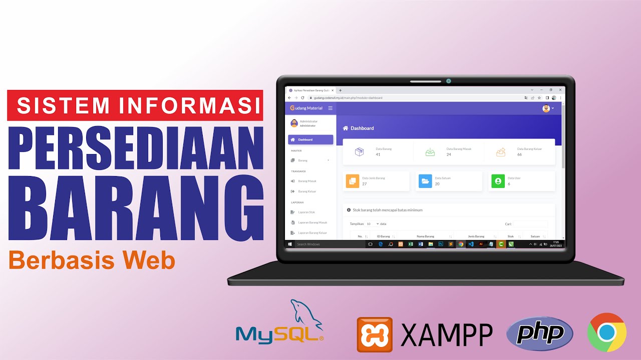 Sistem Informasi Persediaan Barang Berbasis Web - YouTube