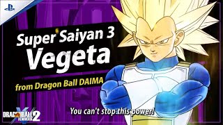 NEW SUPER SAIYAN 3 VEGETA(DAIMA) OFFICIAL REVEAL \u0026 GAMEPLAY TRAILER | Dragon Ball Xenoverse 2