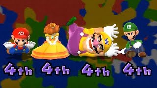 Mario Party 9 Garden Battle - Mario vs Daisy vs Wario vs Luigi| Cartoons Mee