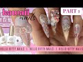 𐙚₊˚⊹ part 1: born pretty jelly nude + gold cat magnetic gel — hello kitty nail art style ⊹˚₊♡ ​⁠