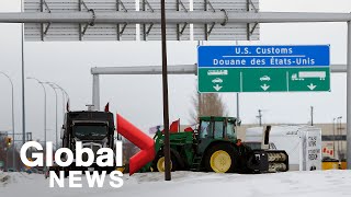 Trucker protests: Manitoba RCMP negotiates peaceful end to Emerson border blockade | FULL