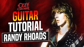 RANDY RHOADS ~ I DON'T KNOW  ~ Ozzy ~ Guitar Tab | Lesson | Cover | Tutorial