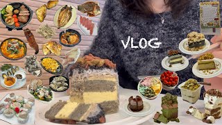 [먹빵 vlog] 음식은 가리는게 없으니 살이라도 가려야지 | 설날 먹방 한스푼 | 라잇크 | 송미방앗간 | 회,생선구이 | 배스킨라빈스 | 37.5 브런치