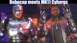 MK11 Robocop meets other Cyborgs Intros - Mortal Kombat 11 Aftermath