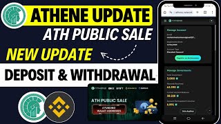 Athene Network New Updated | ATH Public Sale New Update | Deposit \u0026 Withdrawal Guide