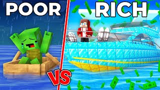 Poor Mikey Boat vs Rich JJ Ship Survival Battle in Minecraft ? (Maizen)