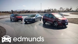 Electric Trio: The Chevrolet Bolt, Nissan Leaf and Tesla Model 3 Square Off |  Edmunds