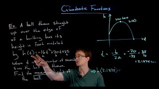 Quadratic Application: Finding Maximum Height