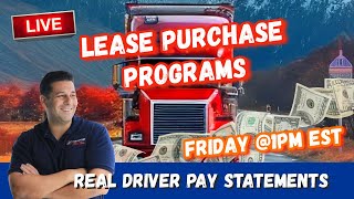 LEASE TO PURCHASE- RONEN REVEALS DRIVERS PAY STATEMENTS!