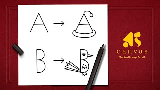 How to draw with alphabet | Fun with alphabet | Education drawing | ABCD drawing | # ABCD #draw