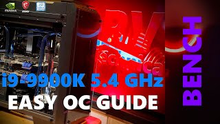 How to easily Overclock i9-9900K to 5,4GHz on MSI Z390 and test in 3D Mark Time Spy