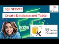 How to Create Database, and Table Windows 10/11 SQL Server| SQL Tutorial