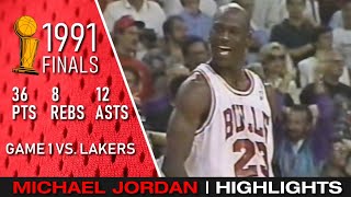 Michael Jordan 1991 NBA Finals Game 1 Full Highlights!