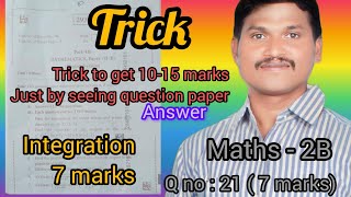 AP , TG inter Maths -2B Integration -important problems for final exams - 2025