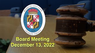 Board of Education - December 13, 2022