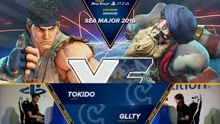 Tokido (Ryu) vs Gllty (Dhalsim) - SEA Major 2016 - Pools