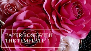 Paper Rose Template // Paper Rose Template easy steps // Paper Rose DIY