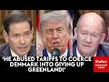 Chris Coons Asks Marco Rubio Point Blank: Are Trump's Threats To 'Seize Territory' Hurting NATO Ties