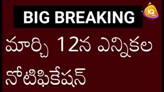 మార్చి 12 న ఎన్నికల నోటిఫికేషన్