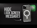 How to Hide Text Messages on iPhone Lock Screen (tutorial)