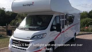 New 2020 Sunlight A70 6 Berth Motorhome from JC Leisure Sunlight Dealers in Rye East Sussex