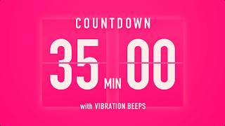 35 Minute Countdown Timer π Flip Clock with Vibration Beeps