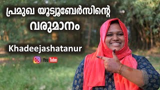 Famous Youtubers Income I പ്രമുഖ യുട്യൂബേര്‍സിന്‍റെ വരുമാനം I khadeeja sha tanur I