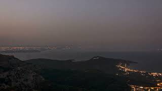 Day to night transition from Mountain Ipsario, Thassos.