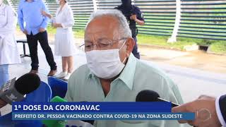 Prefeito Dr. Pessoa recebe a 1ª dose de vacina contra covid-19