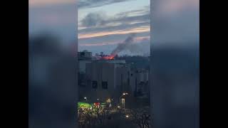 Ukraine Fire from fighting at Kyiv Zoo | Пожежа у Київському зоопарку