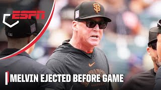 Giants manager Bob Melvin EJECTED before the game even starts 😮 | ESPN MLB