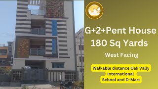 G+2+Pent House, West face 160 Sq Yards. 1.80 Cr .