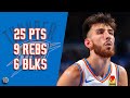 Chet Holmgren 25 pts 9 rebs 6 blks vs Hawks 24/25 season