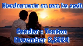 handumanan sa usa ka awit sender Tonton - November 2 2024