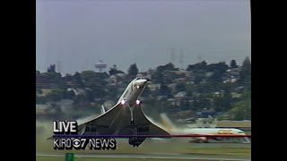 Concorde at Boeing Field for the Washington State Centennial July 29 1989