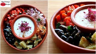 Oil Free Weight Loss Salad For Lunch - How To Lose Weight Fast With Salad -Indian Veg Meal/Diet Plan