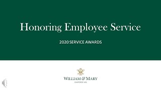 2020 W&M Virtual Employee Recognition Ceremony