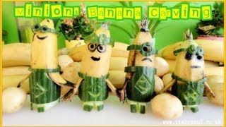 Art in Banana Show - Minions Banana -  Art of Vegetable and Fruit Carving Garnish