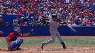 Infante clubs four hits with a homer