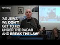 Jewish man protests sale of illegal West Bank homes at US synagogue event