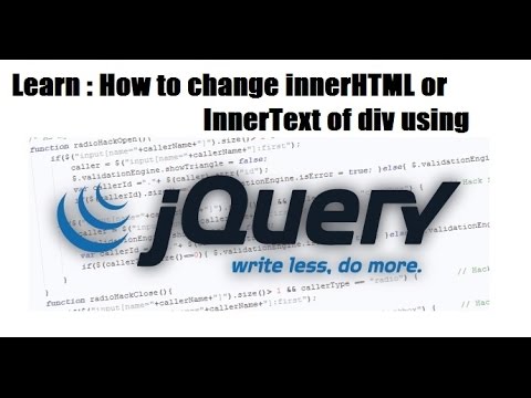 how to change replace or get set inner html of div - JQUERY TRAINING CLASSES - JQUERY TAB how to change replace or get set inner html of div - JQUERY TRAINING CLASSES - JQUERY TAB