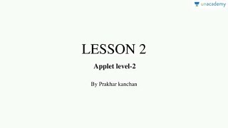 Window/Application based Java Programming - Applet Level 2