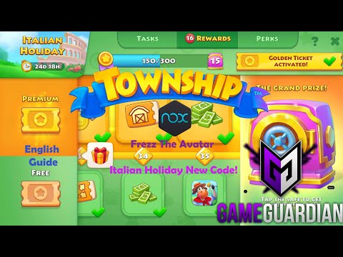 Township Avatar Freeze Italian Holiday Nuevo código Gameguardian y emulador Nox gg Guía en inglés