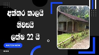 අක්කර කාලයි..නිවසයි..ලක්ෂ 22 යි...A house with big land sale for reasonable price..