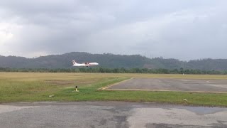 ATR 72-600 Malindo Air Engine Start, Taxi & Takeoff at Kerteh Airport