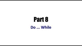 Learn Java Tutorial for Beginners | Part 8 | Do While Loops | Do while loop in Java | Looping |