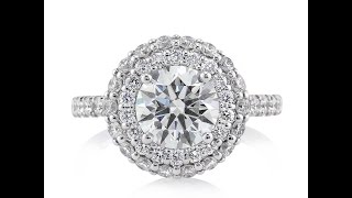 Mark Broumand -  3.01ct Round Brilliant Cut Diamond Engagement Ring