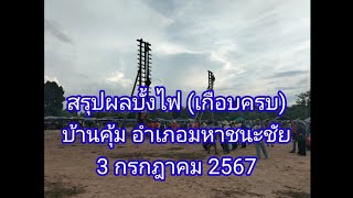 สรุปผลบั้งไฟ (เกือบครบ) บ้านคุ้ม อำเภอมหาชนะชัย จังหวัดยโสธร (3 กรกฎาคม 2567)