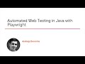 Automated Web Testing in Java with Playwright 1 - Course Preview